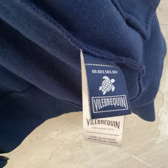 Vilebrequin Men’s Full Zip Track Jacket M Navy | Minimalist Designer Streetwear - Picture 9 of 11